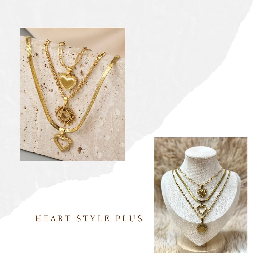 Heart Style plus .❤️: Es un conjunto de 3 corazones con diseños diferente. Quedarás enamora al tenerlos . Acero inoxidable……..🪭 Oficina Regalos Citas Casual Uso diario