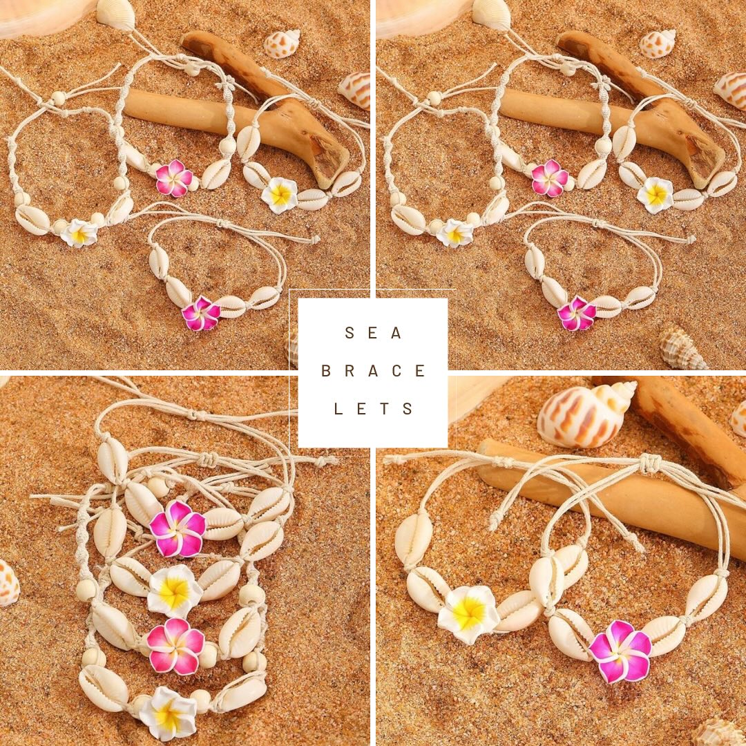 Sea Bracelets 😩😍 Flores 🌺 Una forma tropical 💛🩷🤍